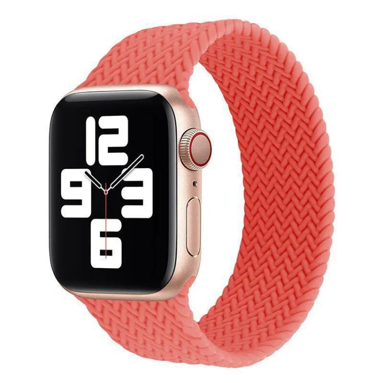Dây đồng hồ silicone họa tiết dệt một vòng cho Apple Watch Series 6 & SE & 5 & 4 44mm / 3 & 2 & 1 42mm, S, M, L