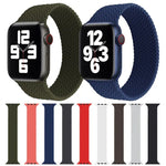 Dây đồng hồ silicone họa tiết dệt một vòng cho Apple Watch Series 6 & SE & 5 & 4 44mm / 3 & 2 & 1 42mm, S, M, L