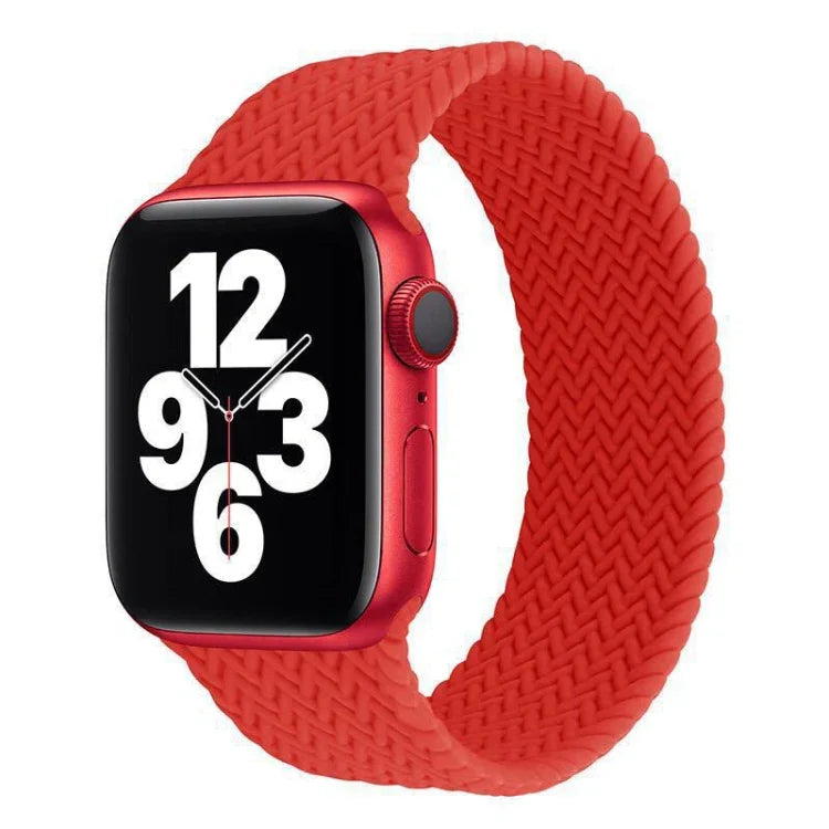 Dây đồng hồ silicone họa tiết dệt một vòng cho Apple Watch Series 6 & SE & 5 & 4 44mm / 3 & 2 & 1 42mm, S, M, L