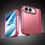 Intergrated Shell And Flim Translucent Spring Hinge Holder Phone Case, For iPhone Duo