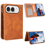 Magnetic Buckle Retro Texture Leather Phone Case, For iPhone Duo
