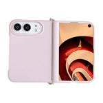 Side Clamp Magnetic Axis Solid Color Leather Texture Phone Case, For iPhone Duo