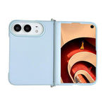 Side Clamp Magnetic Axis Solid Color Leather Texture Phone Case, For iPhone Duo