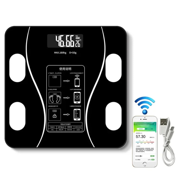 Cân điện tử thông minh đo tỷ lệ mỡ cơ thể gia đình, Phiên bản sạc USB, Phiên bản sạc USB