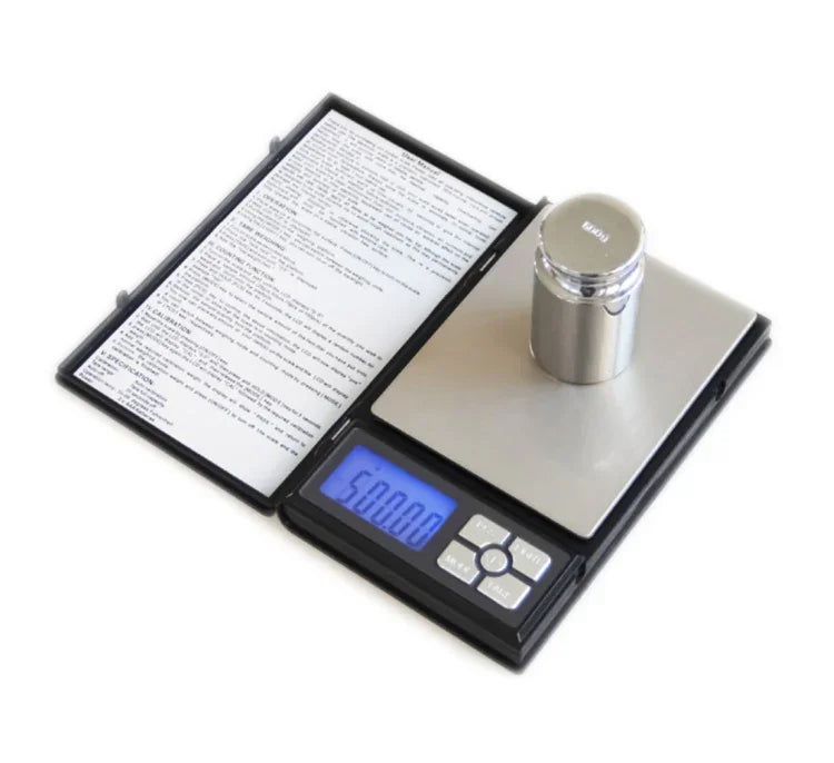 Cân trang sức kim cương vàng điện tử độ chính xác cao hình sổ tay MH-1108 (0.01g~500g), Không bao gồm pin, MH-1108 500g