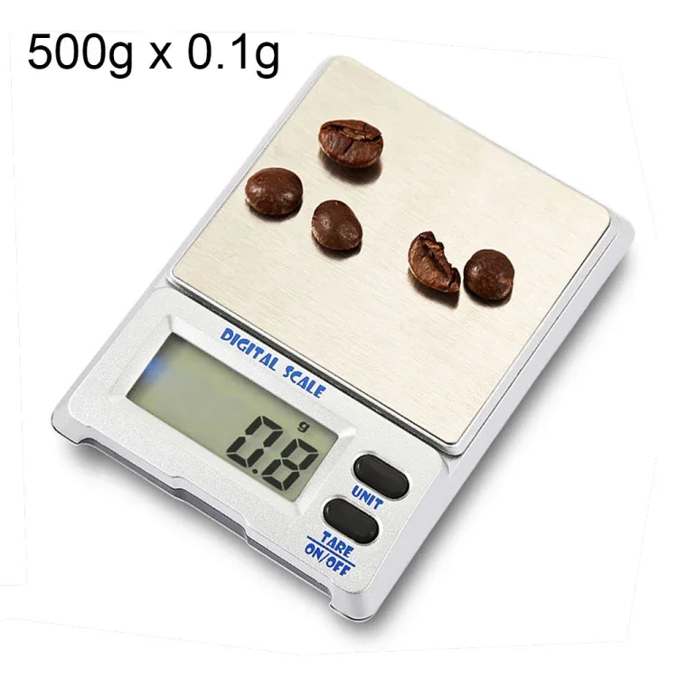 M-18 Cân điện tử trang sức kỹ thuật số độ chính xác cao 500g x 0.1g với màn hình LCD 1.5 inch, 500g/0.1g