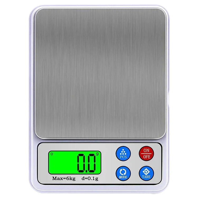 Cân điện tử nhà bếp kỹ thuật số di động MH-555 6Kg x 0.1g độ chính xác cao với màn hình LCD 2.2 inch, 6000g/0.1g