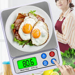 Cân điện tử nhà bếp kỹ thuật số di động MH-555 6Kg x 0.1g độ chính xác cao với màn hình LCD 2.2 inch, 6000g/0.1g