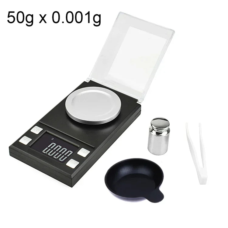 MH-8028 Cân điện tử trang sức kỹ thuật số cầm tay độ chính xác cao 50g x 0.001g với màn hình LCD 1.6 inch, cân trọng lượng kim cương đá quý, 50g/0.001g