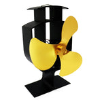 YL401 Quạt lò sưởi chạy bằng nhiệt kim loại 3 cánh chịu nhiệt cao, YL401 (Đen), YL401 (Đồng), YL401 (Vàng), YL401 (Bạc), YL401 (Trắng)
