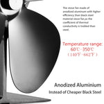 YL401 Quạt lò sưởi chạy bằng nhiệt kim loại 3 cánh chịu nhiệt cao, YL401 (Đen), YL401 (Đồng), YL401 (Vàng), YL401 (Bạc), YL401 (Trắng)