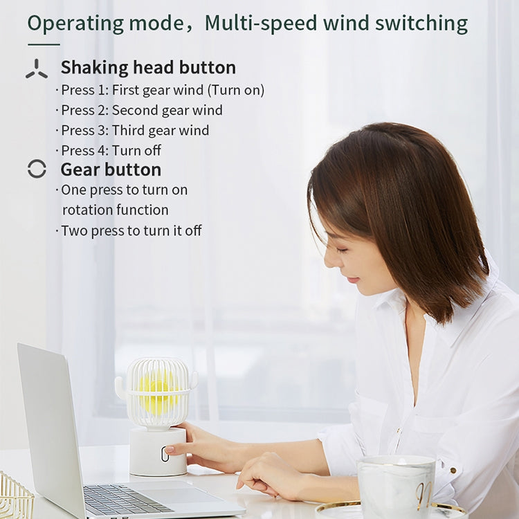 Quạt mini xương rồng cầm tay USB F6 lắc đầu quạt điện để bàn