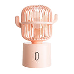 Quạt mini xương rồng cầm tay USB F6 lắc đầu quạt điện để bàn