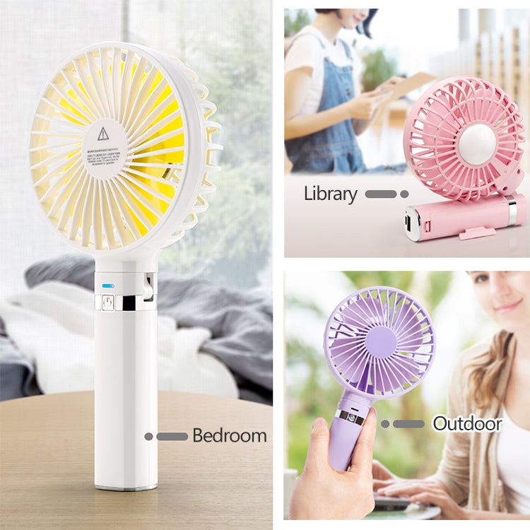 Quạt điện cầm tay gập gọn S2, có điều khiển 3 tốc độ & đèn ngủ