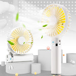 Quạt điện cầm tay gập gọn S2, có điều khiển 3 tốc độ & đèn ngủ
