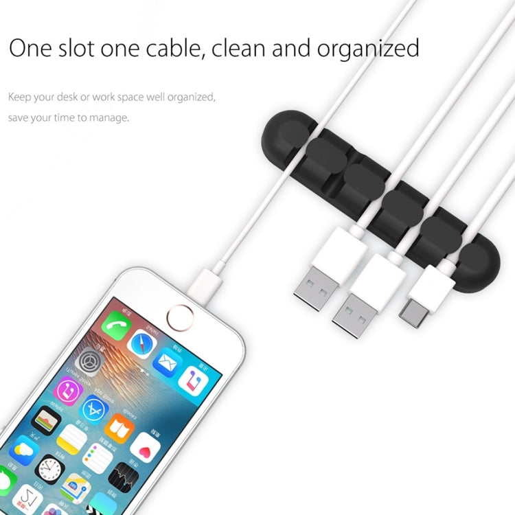 Bộ quản lý cáp để bàn ORICO CBS5 chất liệu silicone, kích thước: 9.6*2*1.2cm