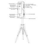 Nhiệt kế hồng ngoại YAD-001 + Bình phun khử trùng cảm biến hồng ngoại tự động kèm giá đỡ chân máy, YAD-001