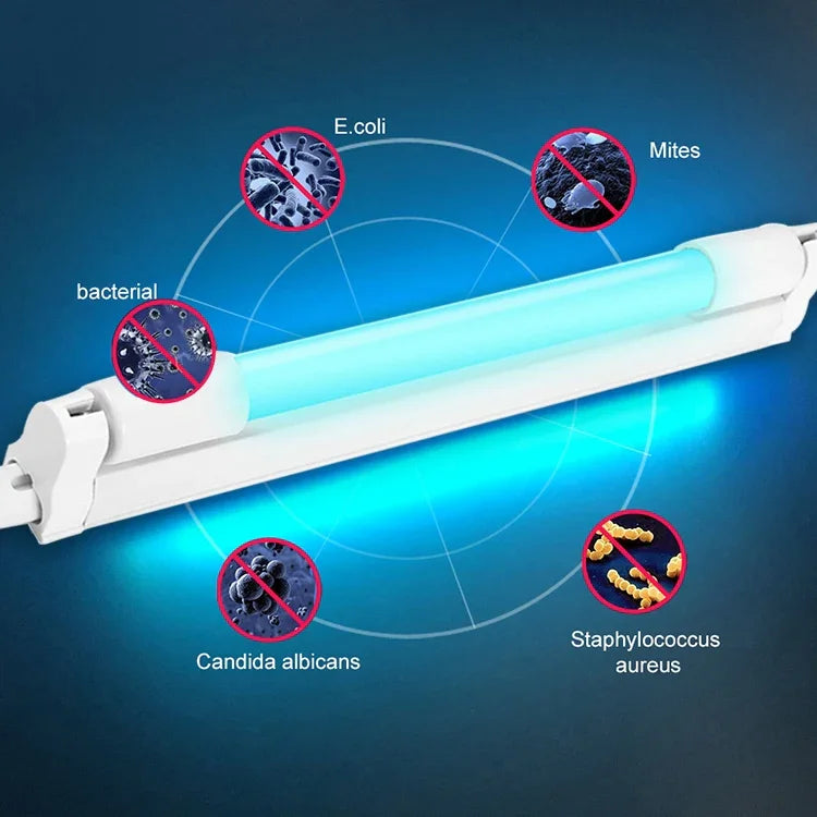 Đèn khử trùng UV ozone thạch anh 110V 8W di động UVC chống virus, 110V 8W Ozone