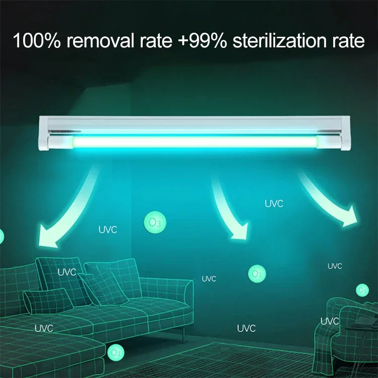 Đèn khử trùng UV ozone thạch anh 110V 8W di động UVC chống virus, 110V 8W Ozone