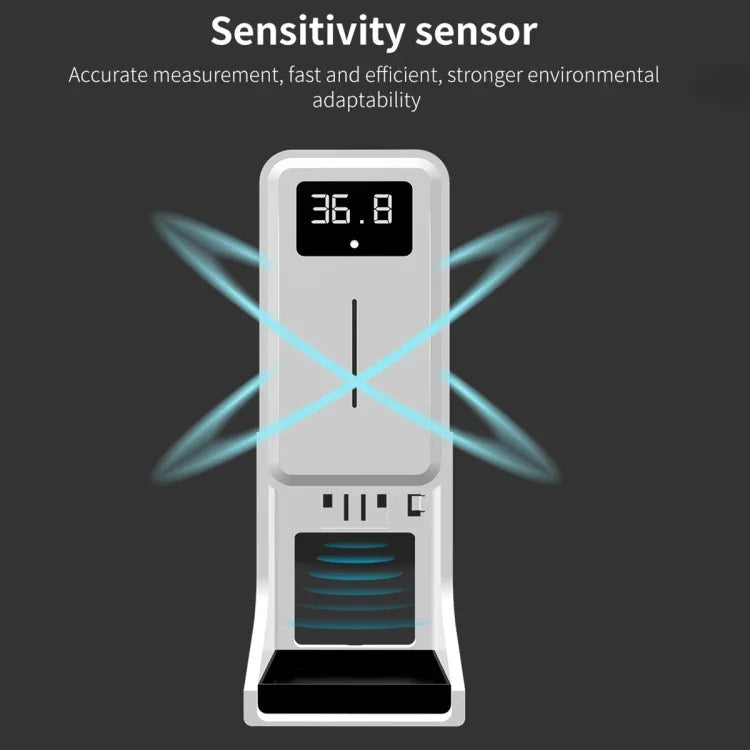 Nhiệt Kế Cảm Biến Khoảng Cách Nhạy Sáng Không Tiếp Xúc Rehabor A + Bình Xịt Xà Phòng Lỏng Tự Động Không Tiếp Xúc 450ml Có Đế Gắn