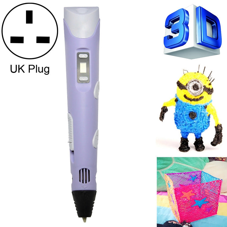 Bút in 3D cầm tay, phích cắm UK, phích cắm UK