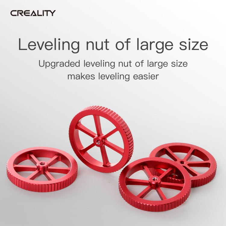 Đai ốc cân bằng tay kim loại đỏ cho máy in 3D Creality Ender-3 / Ender-3 Pro / Ender-3 V2 / CR-10 Pro V2