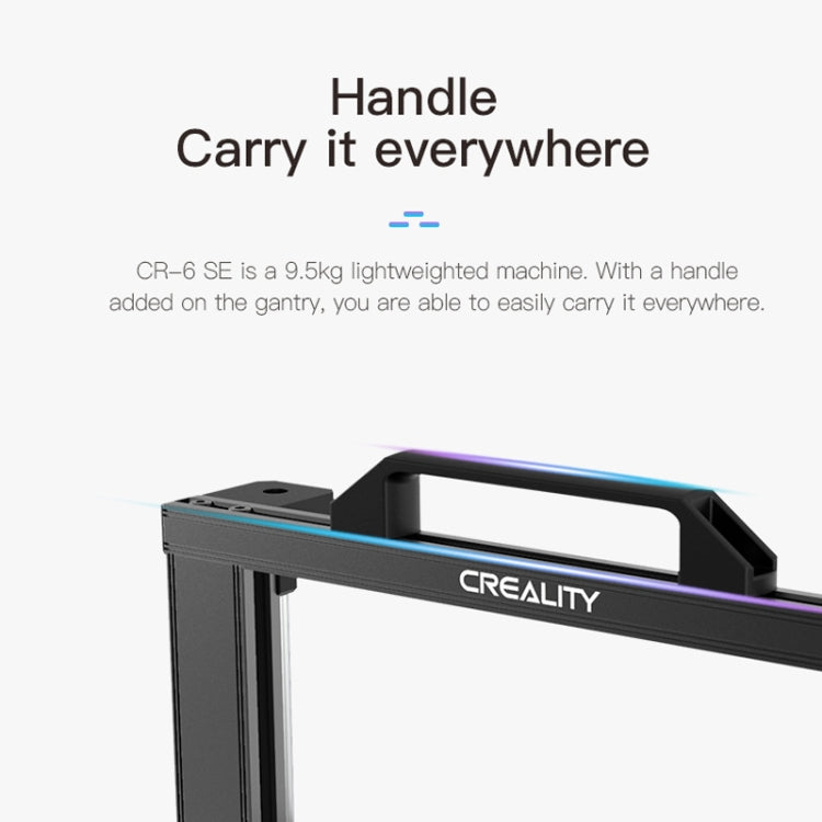 Máy in 3D tự lắp ráp CREALITY CR-6 SE 350W không cần cân bằng thông minh, kích thước in: 23.5 x 23.5 x 25cm, phích cắm EU, CR-6 SE