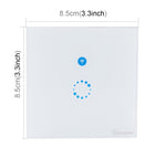 Công tắc cảm ứng tường Sonoff 86mm 1 kênh kính cường lực, công tắc đèn nhà thông minh, tương thích Alexa và Google Home, AC 90V-250V 400W 2A, 86mm