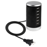 XLD4 Trạm sạc 30W 6 cổng USB, bộ chuyển đổi nguồn AC100-240V, phích cắm Mỹ