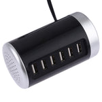XLD4 Trạm sạc 30W 6 cổng USB, bộ chuyển đổi nguồn AC100-240V, phích cắm Mỹ