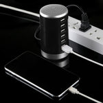 XLD4 Trạm sạc 30W 6 cổng USB, bộ chuyển đổi nguồn AC100-240V, phích cắm Mỹ