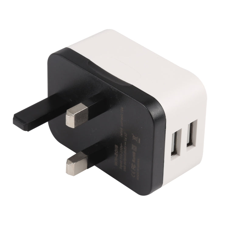 Bộ chuyển đổi nguồn sạc du lịch đôi USB WN-2018, phích cắm UK