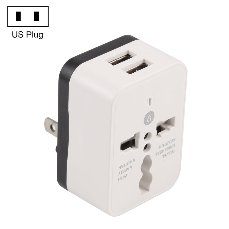 Bộ chuyển đổi nguồn sạc du lịch đôi USB WN-2018, phích cắm Mỹ