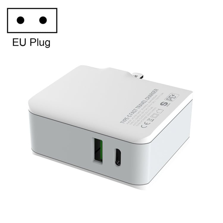 Bộ Sạc Du Lịch Nhanh Gập LDNIO A4403C 30W PD + Auto-id Kèm Cáp Micro USB 1m, Phích Cắm EU, Có Cáp Micro USB