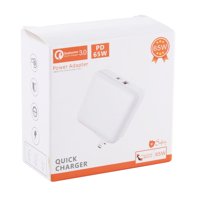 Sạc nhanh đa năng gấp 90 độ PD65W-A6 65W PD, phích cắm Mỹ