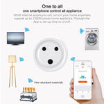 Ổ cắm thông minh WiFi mini 10A phích cắm Nam Phi / Ấn Độ điều khiển từ xa hẹn giờ công tắc điện với Alexa