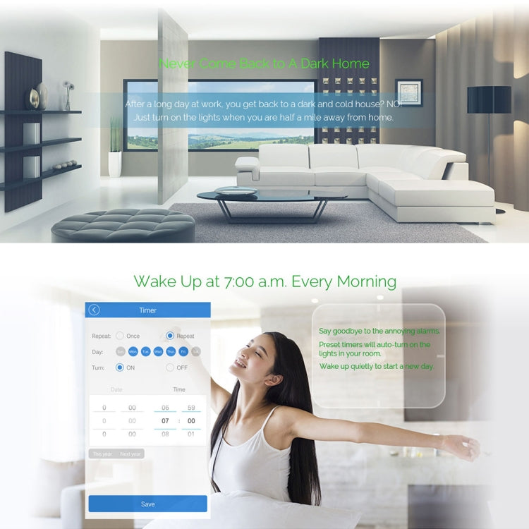 Công tắc tường thông minh WS-US-02 điều khiển qua APP EWeLink & cảm ứng, 2A 2 kênh kính cường lực, AC 90V-250V, phích cắm US, 2 kênh