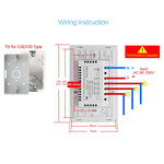 Công tắc tường thông minh WS-US-02 điều khiển qua APP EWeLink & cảm ứng, 2A 2 kênh kính cường lực, AC 90V-250V, phích cắm US, 2 kênh