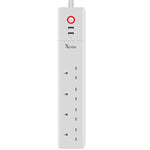 Ổ cắm điện thông minh điều khiển từ xa WiFi 2 cổng USB + 4 phích cắm UK, hoạt động với Alexa & Google Home, chiều dài cáp: 1.8m, AC 90-265V, phích cắm UK, 4xUSB + 3x phích cắm UK (phích cắm UK)