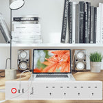 Ổ cắm điện thông minh điều khiển từ xa WiFi 2 cổng USB + 4 phích cắm UK, hoạt động với Alexa & Google Home, chiều dài cáp: 1.8m, AC 90-265V, phích cắm UK, 4xUSB + 3x phích cắm UK (phích cắm UK)