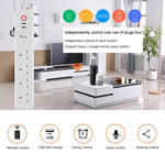 Ổ cắm điện thông minh điều khiển từ xa WiFi 2 cổng USB + 4 phích cắm UK, hoạt động với Alexa & Google Home, chiều dài cáp: 1.8m, AC 90-265V, phích cắm UK, 4xUSB + 3x phích cắm UK (phích cắm UK)