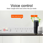 Ổ cắm điện thông minh điều khiển từ xa WiFi 2 cổng USB + 4 phích cắm UK, hoạt động với Alexa & Google Home, chiều dài cáp: 1.8m, AC 90-265V, phích cắm UK, 4xUSB + 3x phích cắm UK (phích cắm UK)