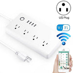 Ổ cắm điện thông minh điều khiển từ xa WiFi 4 cổng USB + 4 phích cắm US, AC 110-240V, phích cắm US, 4xUSB + 4x phích cắm US (phích cắm US)