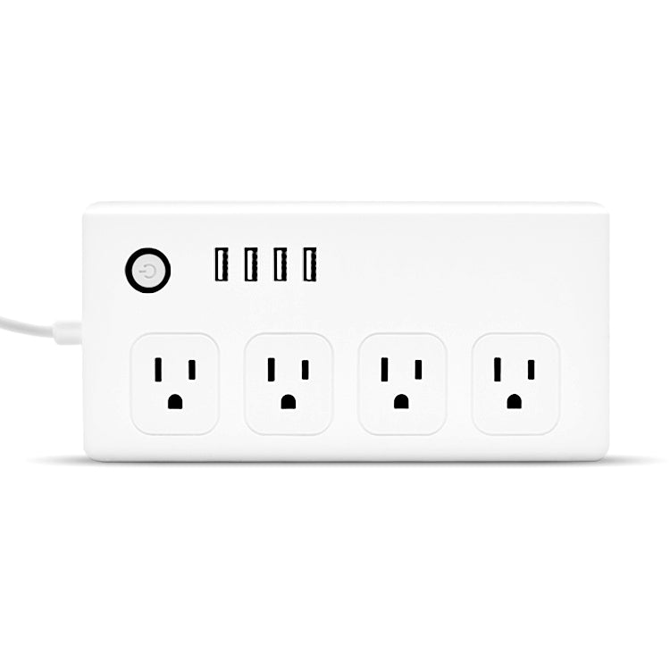 Ổ cắm điện thông minh điều khiển từ xa WiFi 4 cổng USB + 4 phích cắm US, AC 110-240V, phích cắm US, 4xUSB + 4x phích cắm US (phích cắm US)