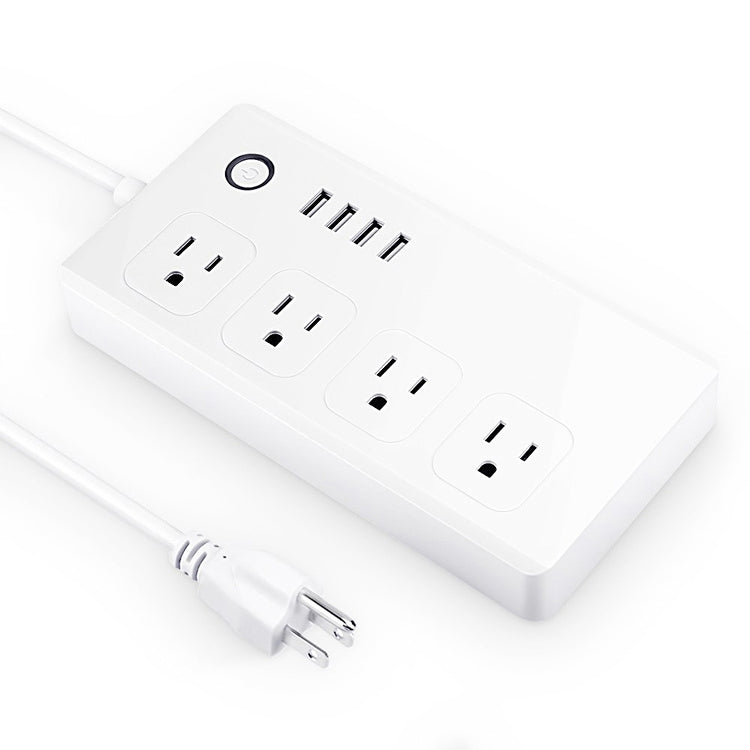 Ổ cắm điện thông minh điều khiển từ xa WiFi 4 cổng USB + 4 phích cắm US, AC 110-240V, phích cắm US, 4xUSB + 4x phích cắm US (phích cắm US)