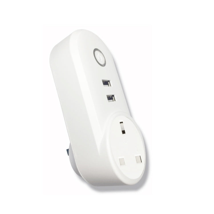 Ổ cắm điện thông minh WiFi SA-002 2 cổng USB + 1 ổ cắm EU, tương thích với Alexa và Google Home, AC 110V-230V, phích cắm EU, phích cắm UK, phích cắm US