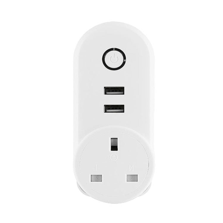 Ổ cắm điện thông minh WiFi SA-002 2 cổng USB + 1 ổ cắm EU, tương thích với Alexa và Google Home, AC 110V-230V, phích cắm EU, phích cắm UK, phích cắm US