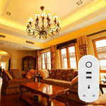 Ổ cắm điện thông minh WiFi SA-002 2 cổng USB + 1 ổ cắm EU, tương thích với Alexa và Google Home, AC 110V-230V, phích cắm EU, phích cắm UK, phích cắm US