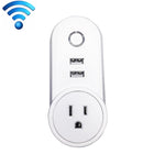 Ổ cắm điện thông minh WiFi SA-002 2 cổng USB + 1 ổ cắm EU, tương thích với Alexa và Google Home, AC 110V-230V, phích cắm EU, phích cắm UK, phích cắm US