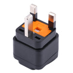 Bộ Chuyển Đổi Nguồn Cắm 5 Lỗ Di Động Chuẩn WK sang UK Có Cầu Chì, WK sang UK Có Cầu Chì
